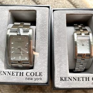 NWT Kenneth Cole New York His and Hers watches silver